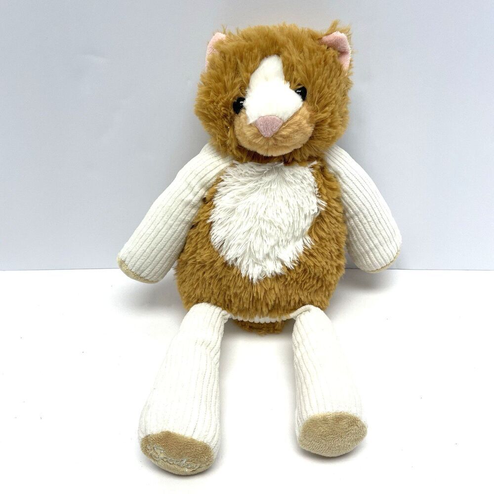 Scentsy Buddy Cat Soft Plush Zipper Brown White Aromatherapy